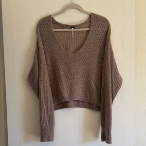 Free People V-Neck Cashmere Sweater